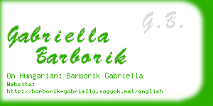 gabriella barborik business card